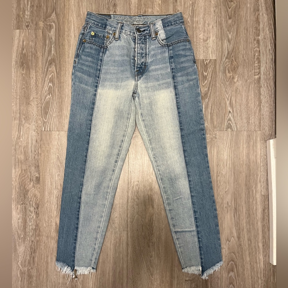American Eagle Vintage High Rise Jeans Two Tone